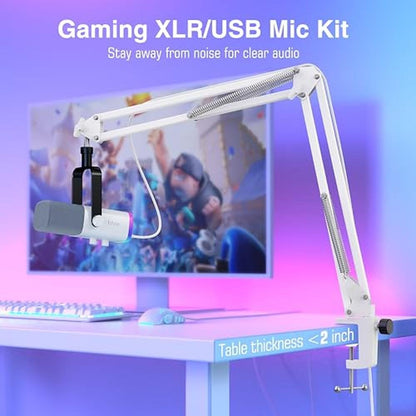 FIFINE Gaming XLR/USB Microphone Kit – Side View