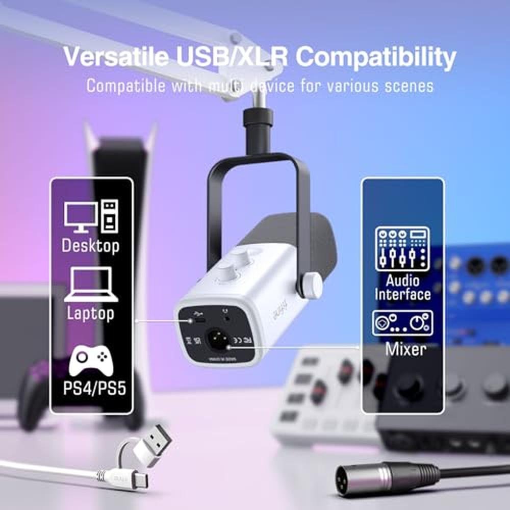 FIFINE Gaming XLR/USB Microphone Kit – Close-up Detail