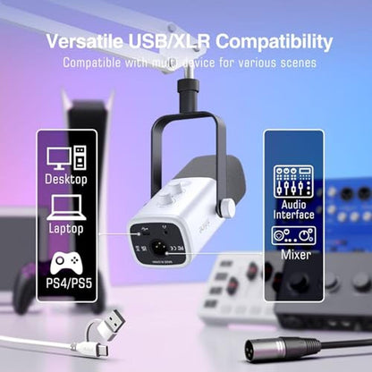FIFINE Gaming XLR/USB Microphone Kit – Close-up Detail