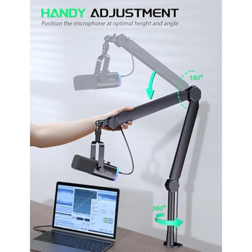 Mic Arm: FIFINE BM66T Fully Adjustable Metal Built – In Use