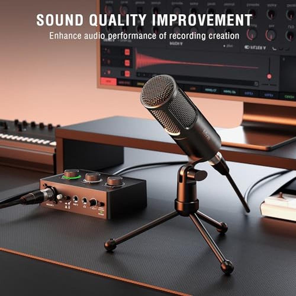 Fifine Podcast Equipment Bundle Set – Side View