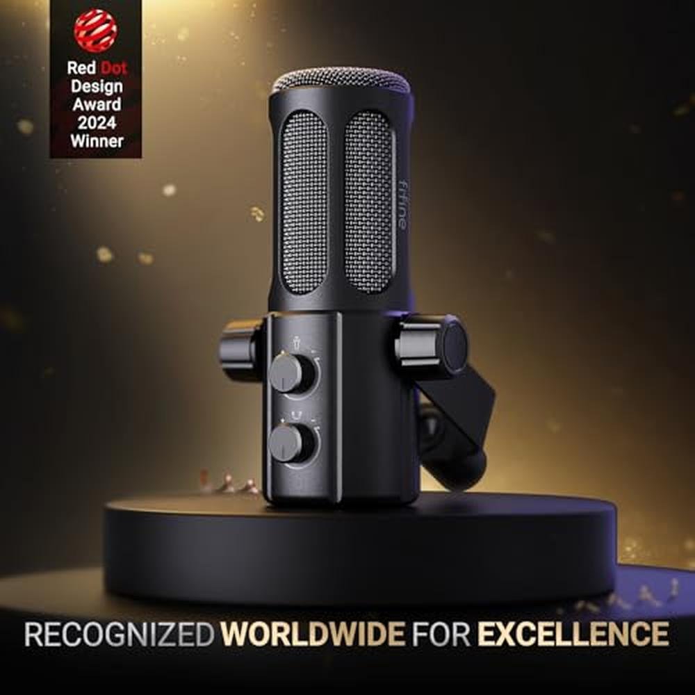 Microphone FIFINE: FIFINE Podcast Microphone USB/XLR – Side View