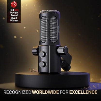 Microphone FIFINE: FIFINE Podcast Microphone USB/XLR – Side View