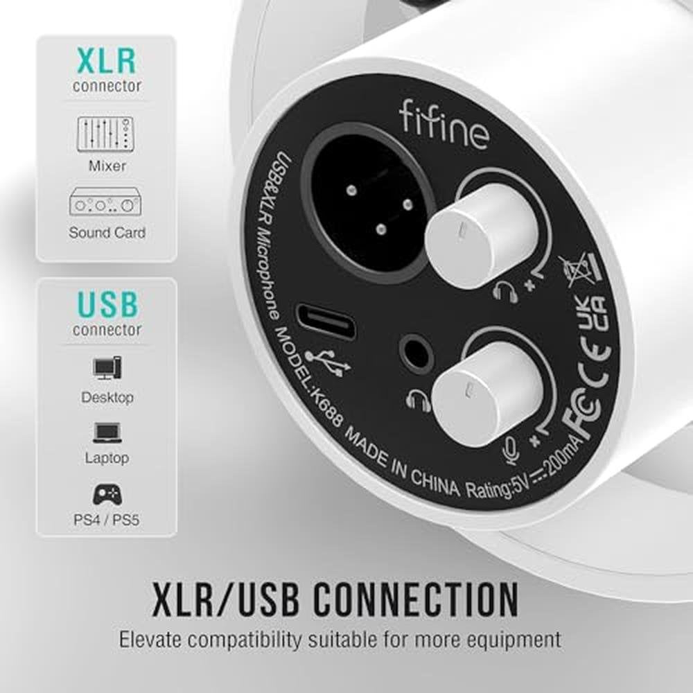 Microphone FIFINE: FIFINE K688T Podcast XLR/USB Microphone – In Use