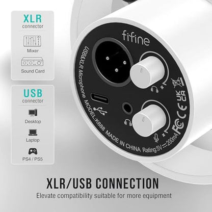Microphone FIFINE: FIFINE K688T Podcast XLR/USB Microphone – In Use