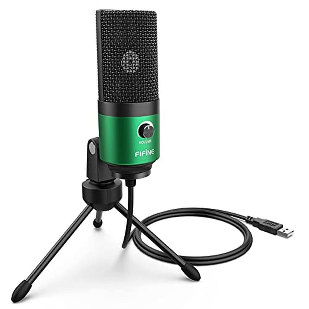 FIFINE USB Gaming Microphone: External Condenser Computer – Front View