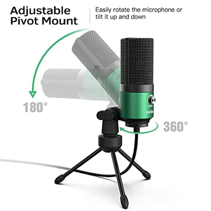 FIFINE USB Gaming Microphone: External Condenser Computer – Close-up Detail