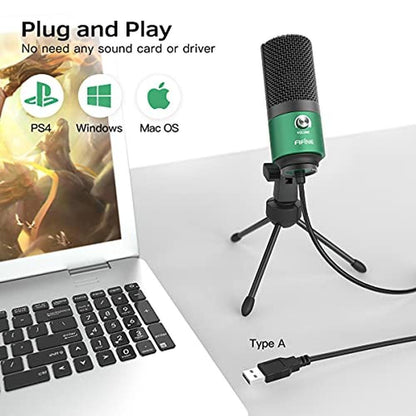 FIFINE USB Gaming Microphone: External Condenser Computer – In Use