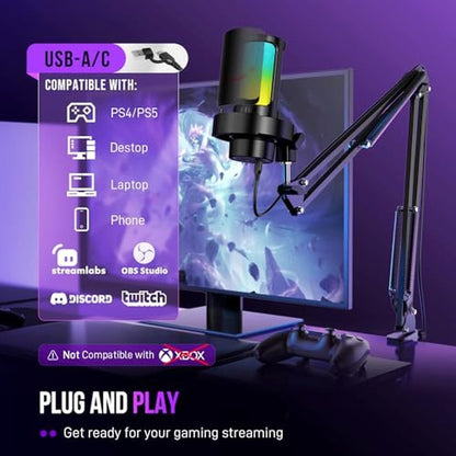 Microphone Fifine: FIFINE USB Gaming Microphone Kit A8T – Packaging