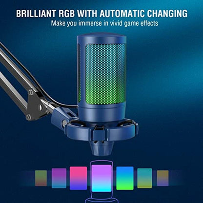 FIFINE USB Gaming Streaming Recording PC Microphone Kit – Close-up Detail