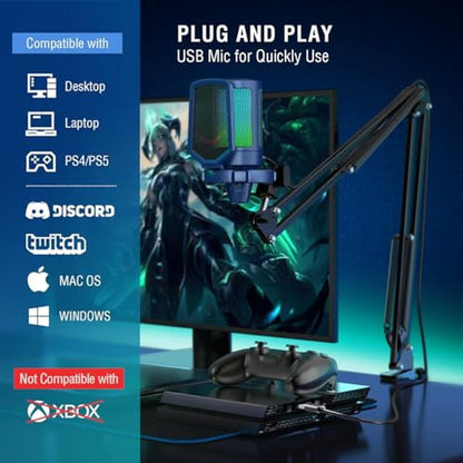 FIFINE USB Gaming Streaming Recording PC Microphone Kit – Packaging