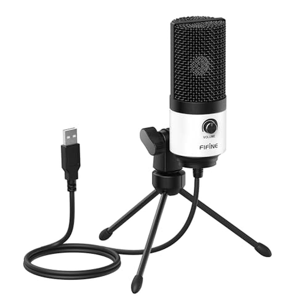 Microphone FIFINE: FIFINE K669W USB Podcast Microphone – Front View