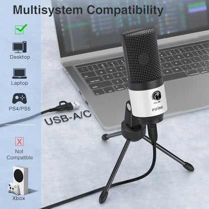 Microphone FIFINE: FIFINE K669W USB Podcast Microphone – Side View