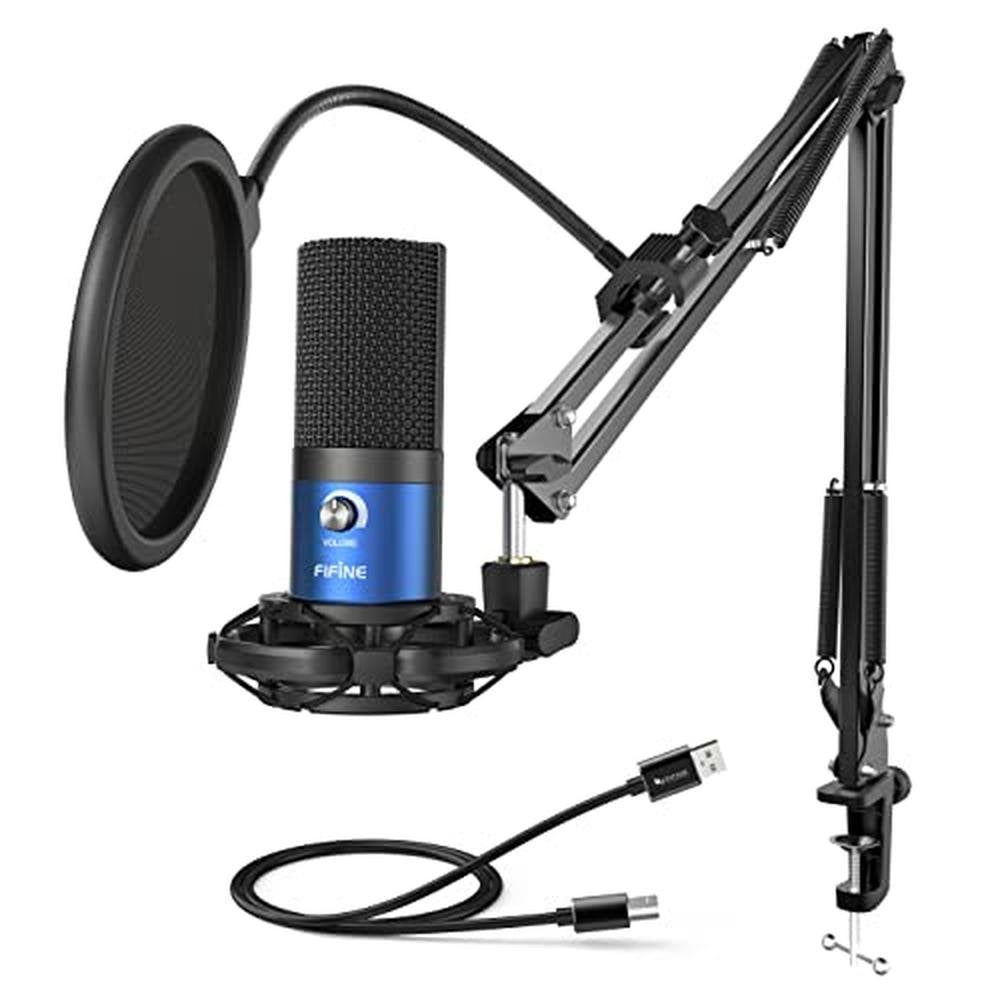 Fifine Recording: Fifine USB Microphone Kit – Front View