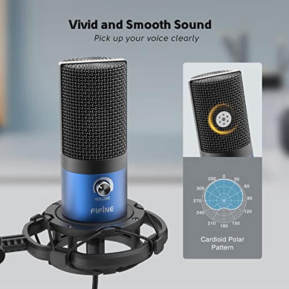 Fifine Recording: Fifine USB Microphone Kit – Side View