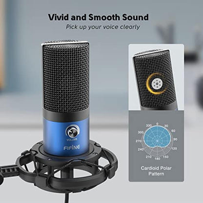 Fifine Recording: Fifine USB Microphone Kit – Side View