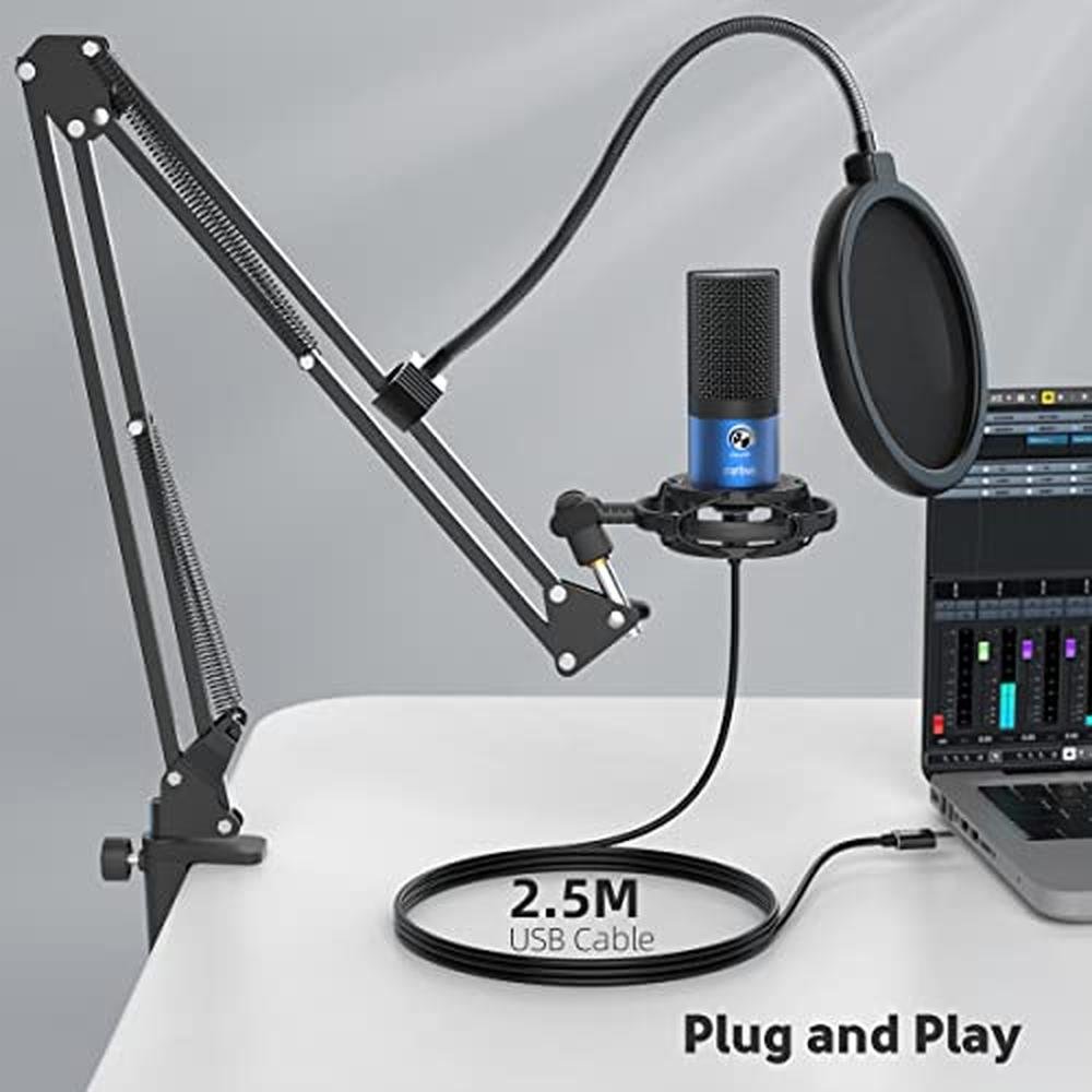 Fifine Recording: Fifine USB Microphone Kit – In Use