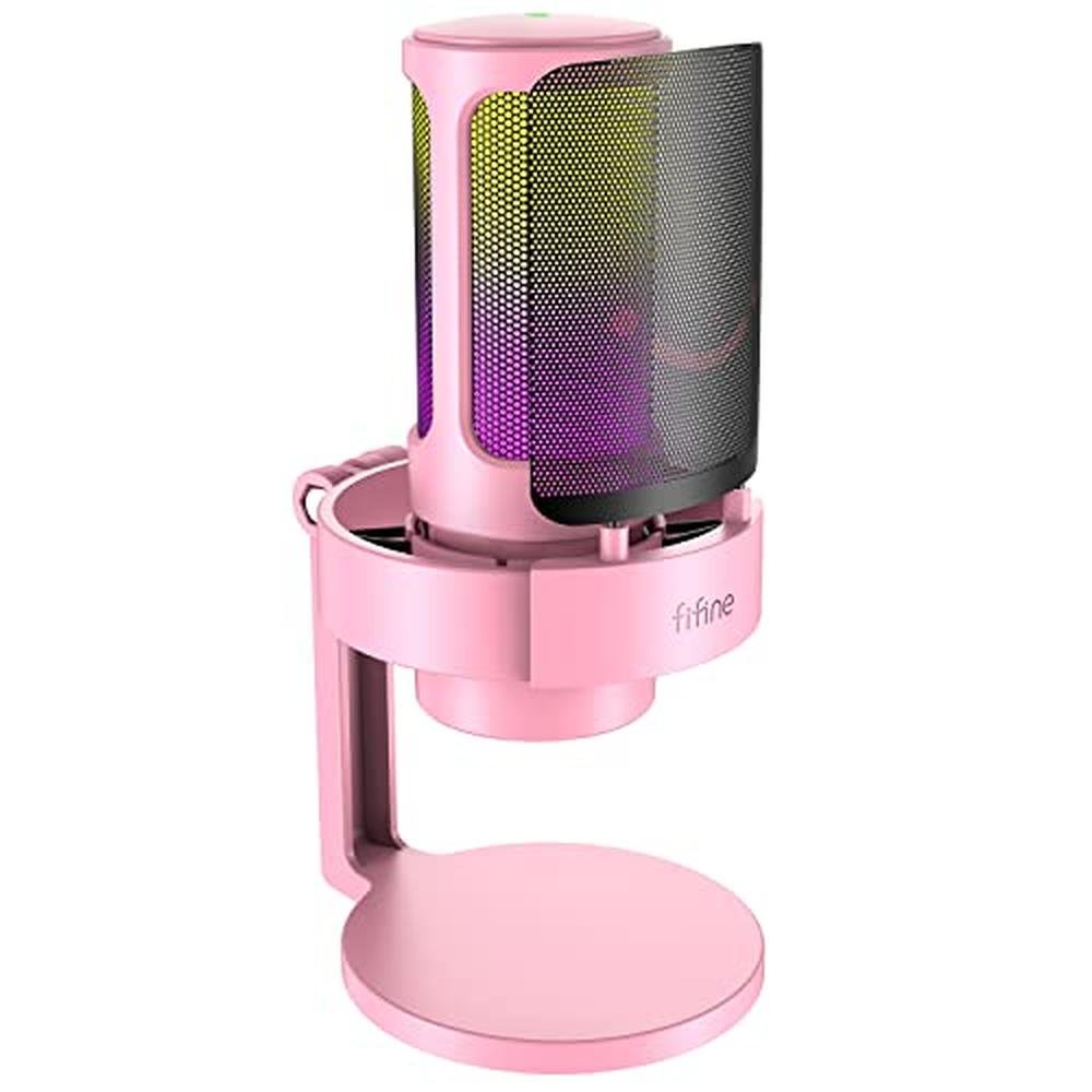 Fifine Streaming: Fifine USB Streaming Gaming Microphone PC – Front View