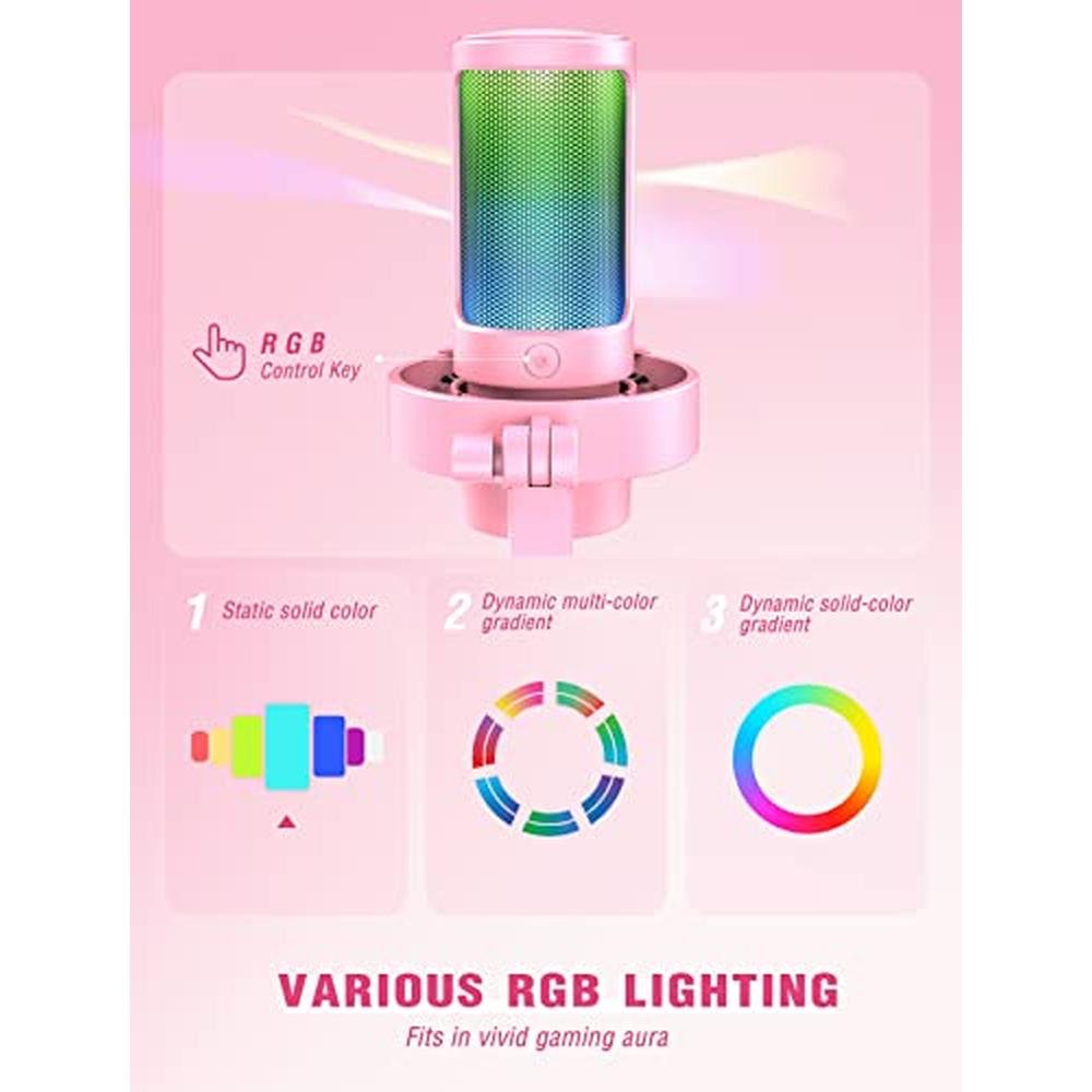 Fifine Streaming: Fifine USB Streaming Gaming Microphone PC – Side View
