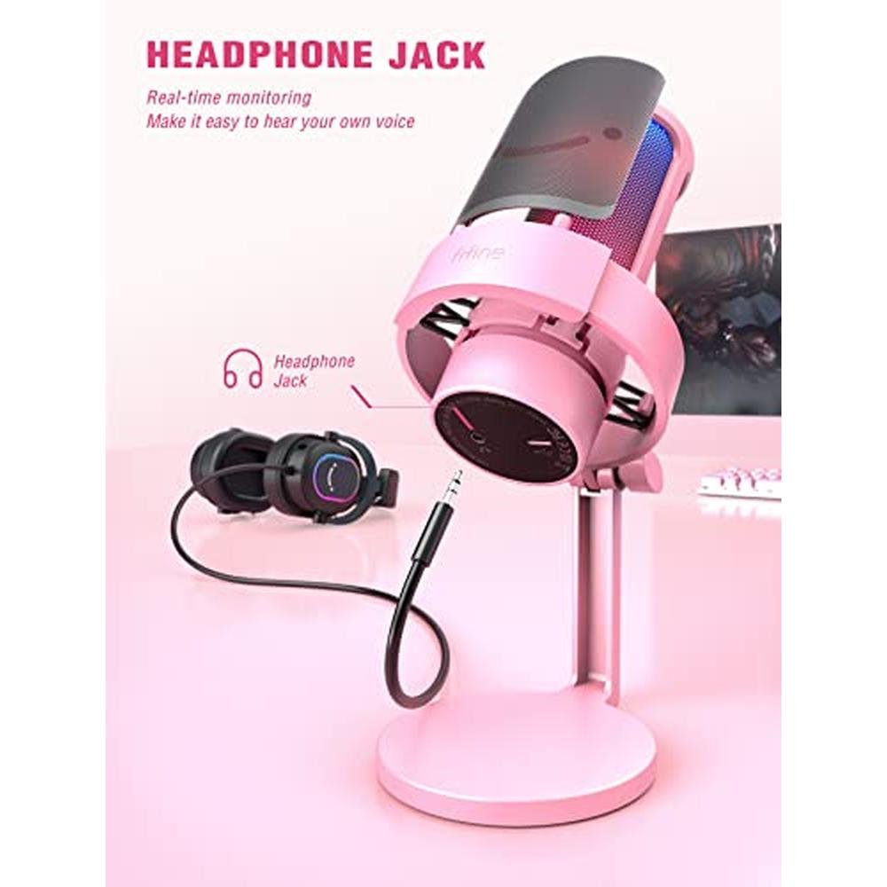 Fifine Streaming: Fifine USB Streaming Gaming Microphone PC – Close-up Detail