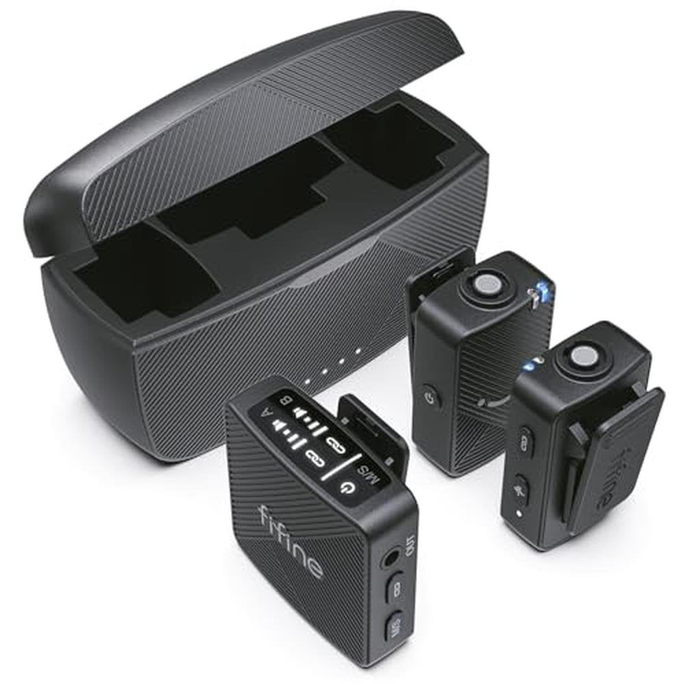 Microphone FIFINE: FIFINE M9 Wireless Lavalier Microphone – Front View