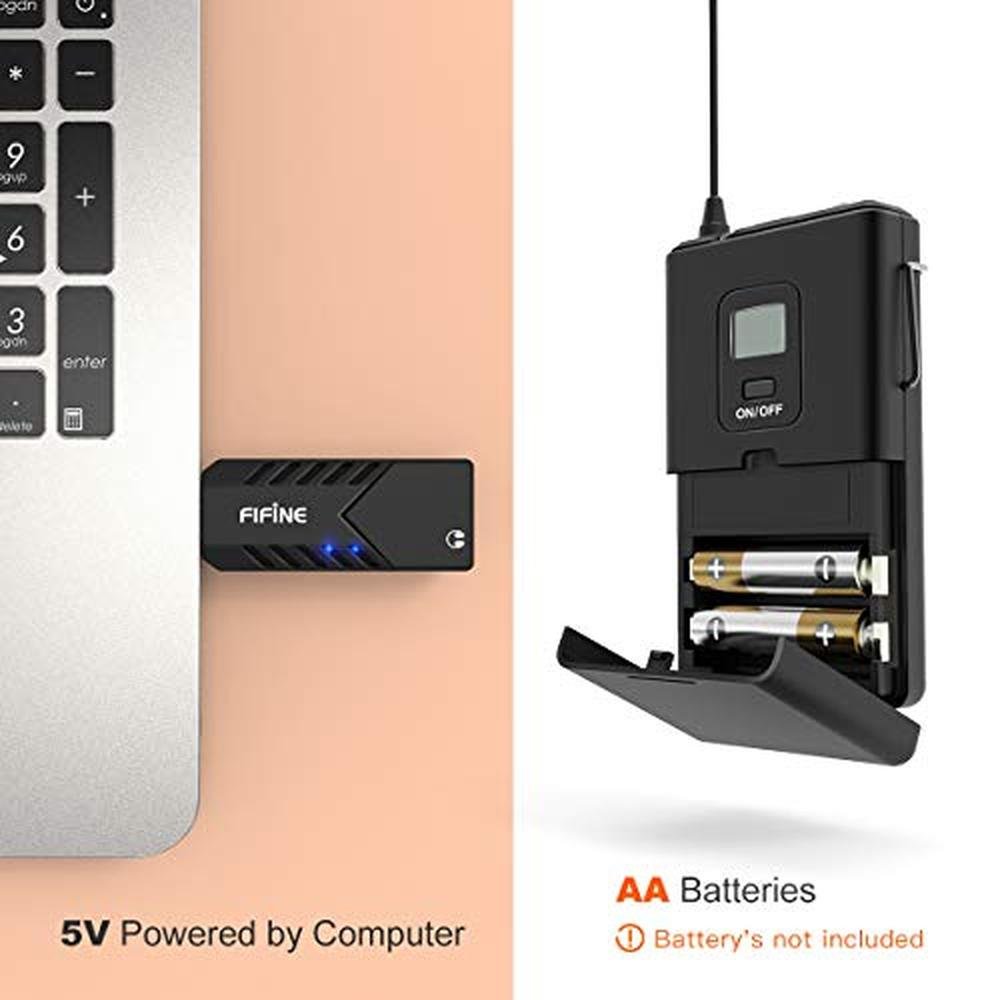 System Headset: FIFINE Wireless Microphones K031B UHF – In Use