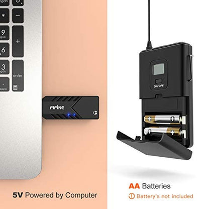 System Headset: FIFINE Wireless Microphones K031B UHF – In Use