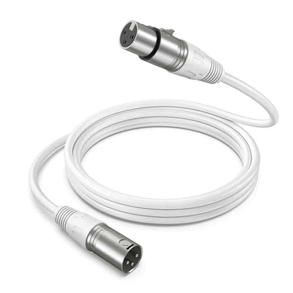 XLR Cable: FIFINE 5.9ft Balanced 3-Pin Microphone Cable – Front View