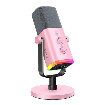 Microphone Mic: FIFINE XLR/USB Microphone Gaming Recording – Front View