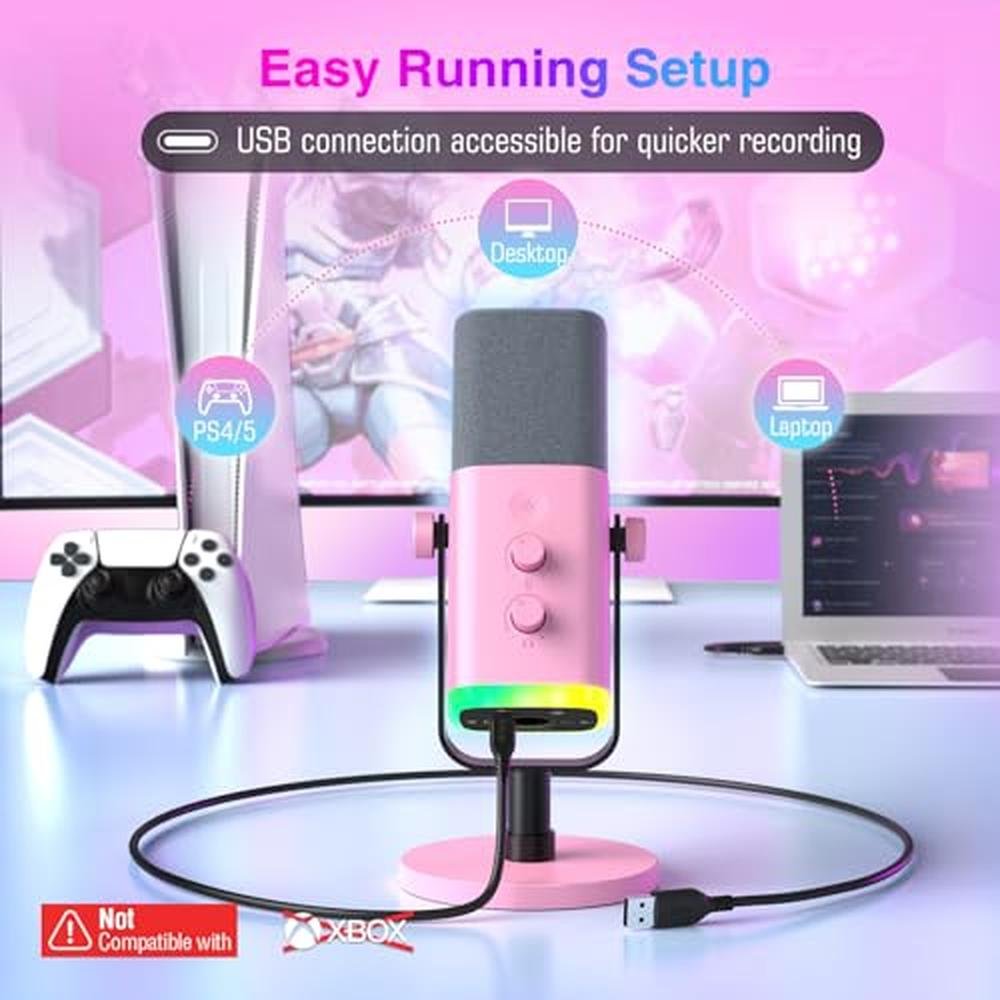 Microphone Mic: FIFINE XLR/USB Microphone Gaming Recording – Close-up Detail