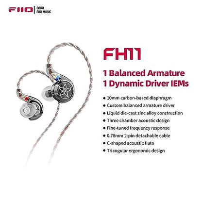 FiiO FH11 Carbon Based Diaphragm in Ear Monitors – Close-up Detail