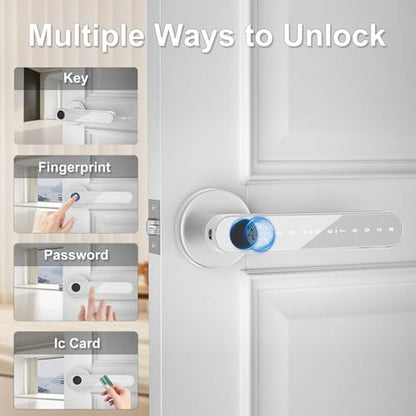 Door Lock: Fingerprint Door Lock Smart Door Knob Biometric – Side View