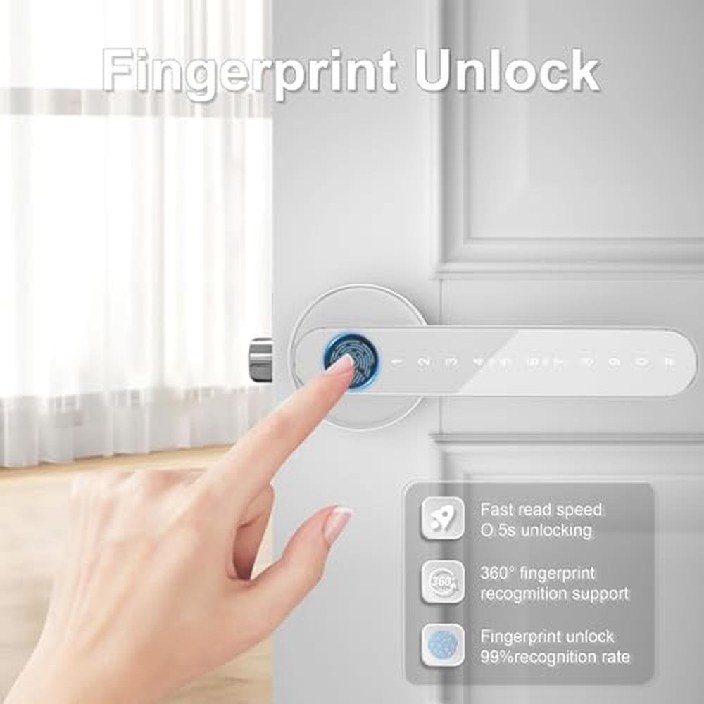 Door Lock: Fingerprint Door Lock Smart Door Knob Biometric – In Use
