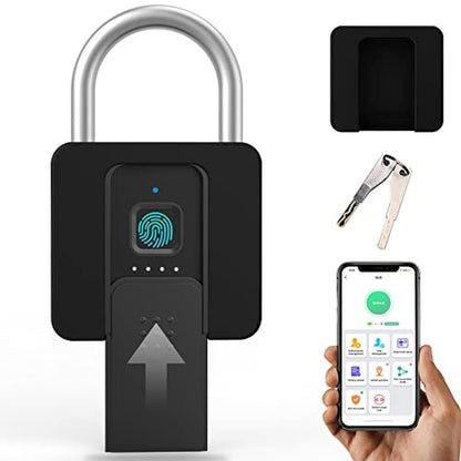 Fingerprint Padlock: ESEESMART Large Size Combination Lock – Front View