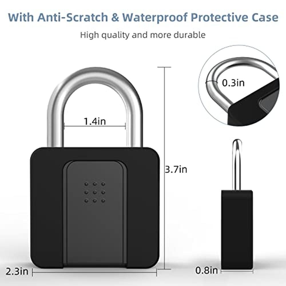 Fingerprint Padlock: ESEESMART Large Size Combination Lock – Side View