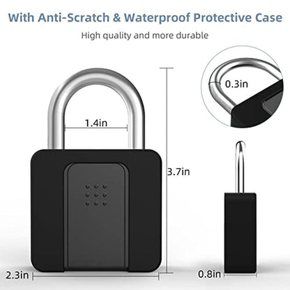 Fingerprint Padlock: ESEESMART Large Size Combination Lock – Side View