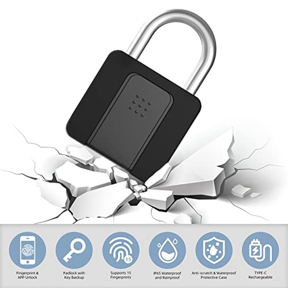 Fingerprint Padlock: ESEESMART Large Size Combination Lock – In Use
