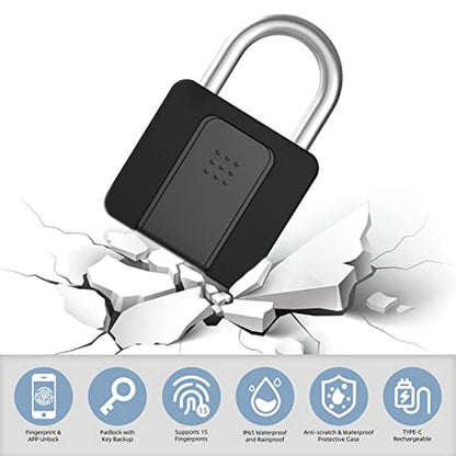 Fingerprint Padlock: ESEESMART Large Size Combination Lock – In Use