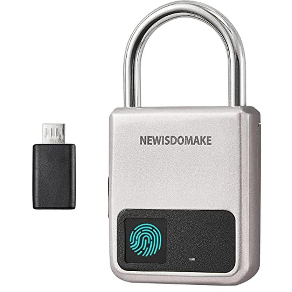 Fingerprint Padlock: Smart Lock with Biometric Technology – Front View