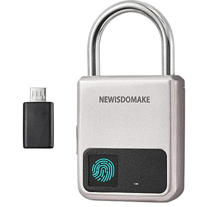 Fingerprint Padlock: Smart Lock with Biometric Technology – Front View