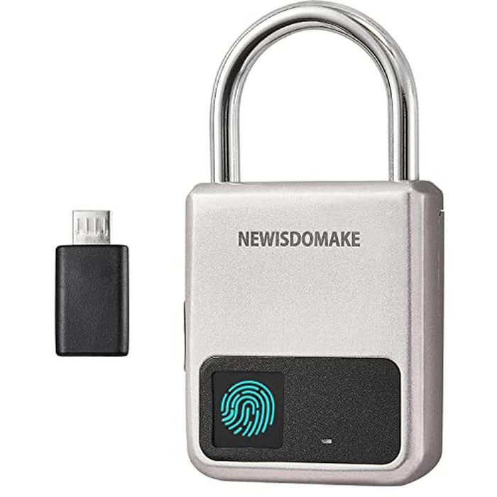 Fingerprint Padlock: Smart Lock with Biometric Technology – Front View