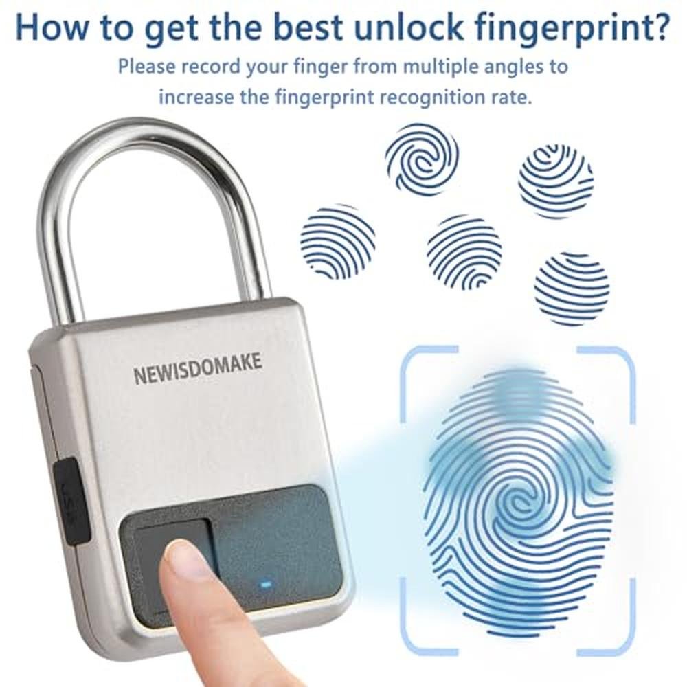 Fingerprint Padlock: Smart Lock with Biometric Technology – Packaging