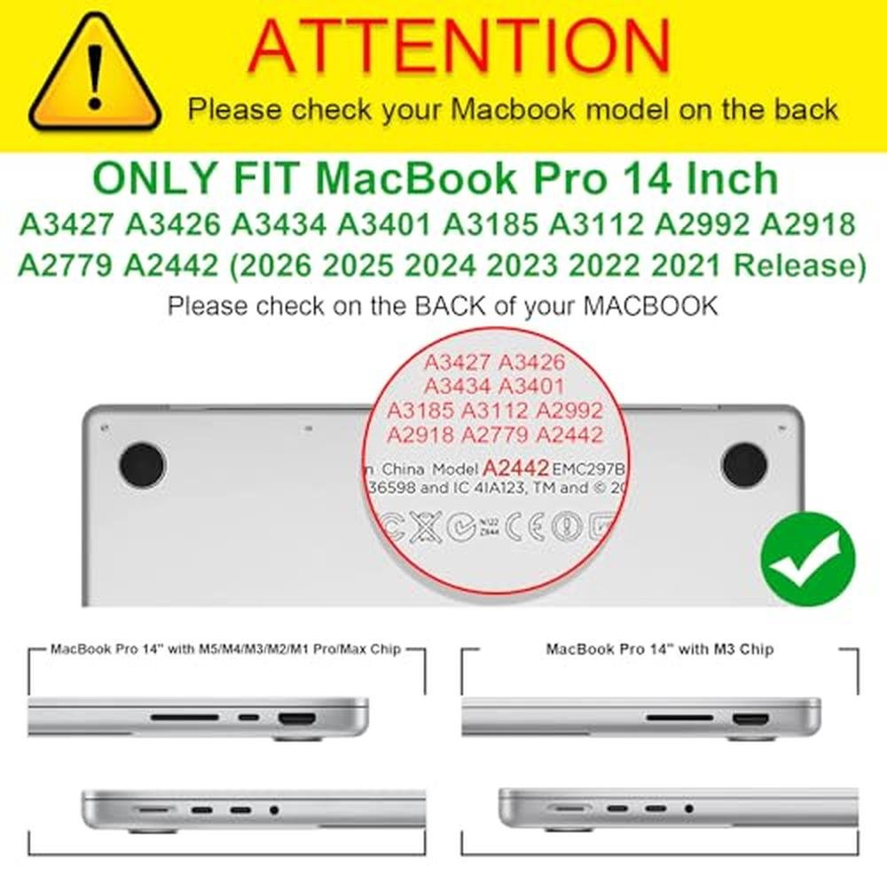 Fintie Case for MacBook Pro 14 Inch A3434 A3401 A3185 A3112 – Side View