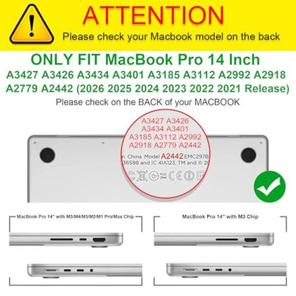 Fintie Case for MacBook Pro 14 Inch A3434 A3401 A3185 A3112 – Side View