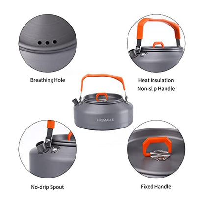 Camping Fire Pit: Fire-Maple Feast T3 Portable Teapot – Side View