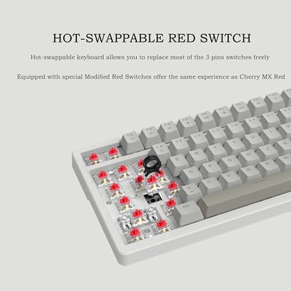 Keyboard Keys: AK992 Retro Wired Mechanical Keyboard 98 – Close-up Detail