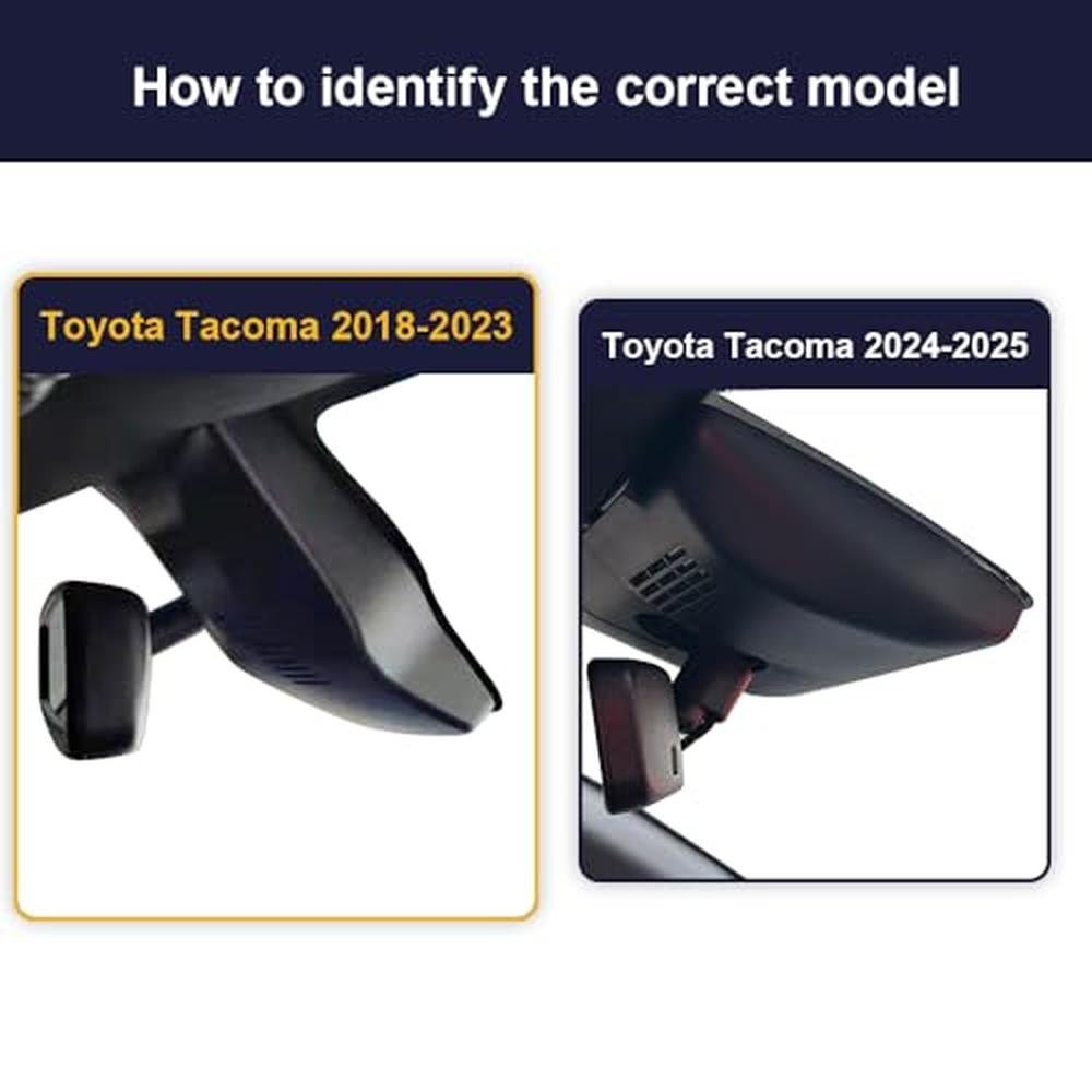 Fitcamx 4K Dash Cam Compatible with Toyota Tacoma 2018 2019 – Side View