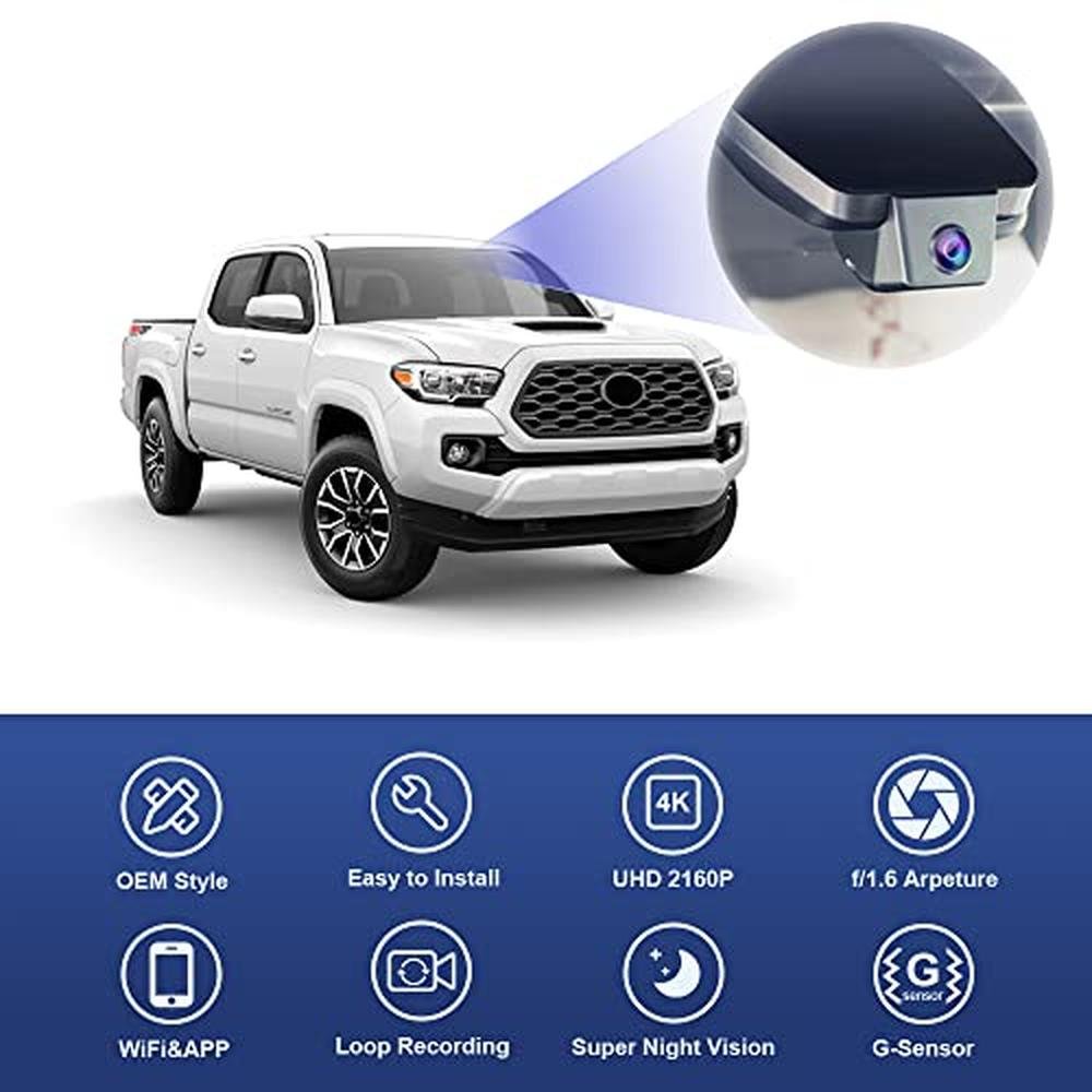 Fitcamx 4K Dash Cam Compatible with Toyota Tacoma 2018 2019 – Close-up Detail