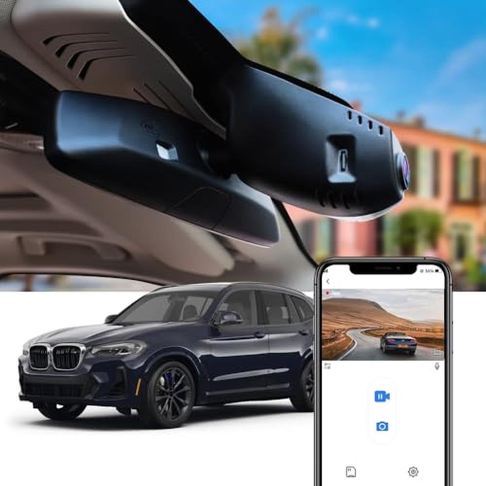 Fitcamx 4K Dash Cam Suitable for BMW X3 X3 M 2018-2024 M40i – Front View