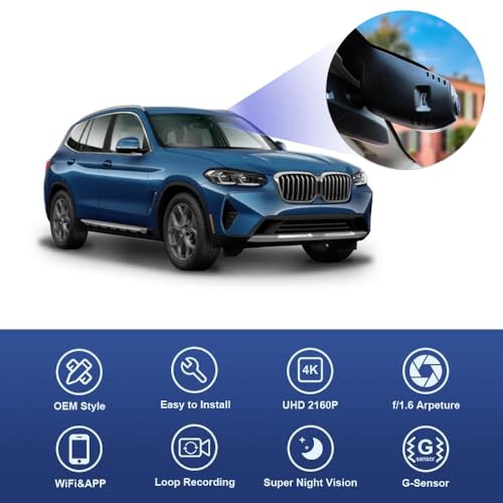 Fitcamx 4K Dash Cam Suitable for BMW X3 X3 M 2018-2024 M40i – In Use